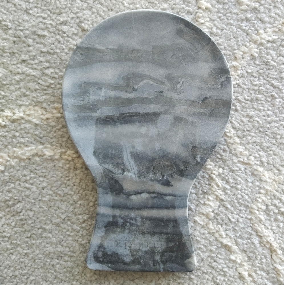 Grey marble spoon rest